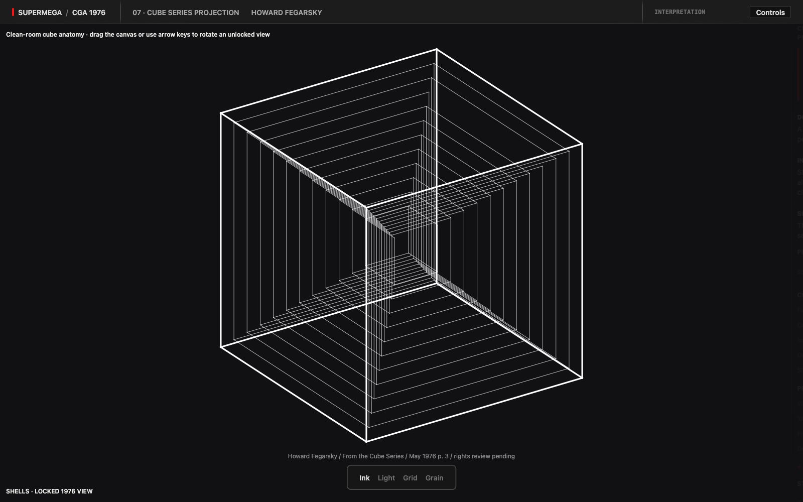 Generated projected cube series