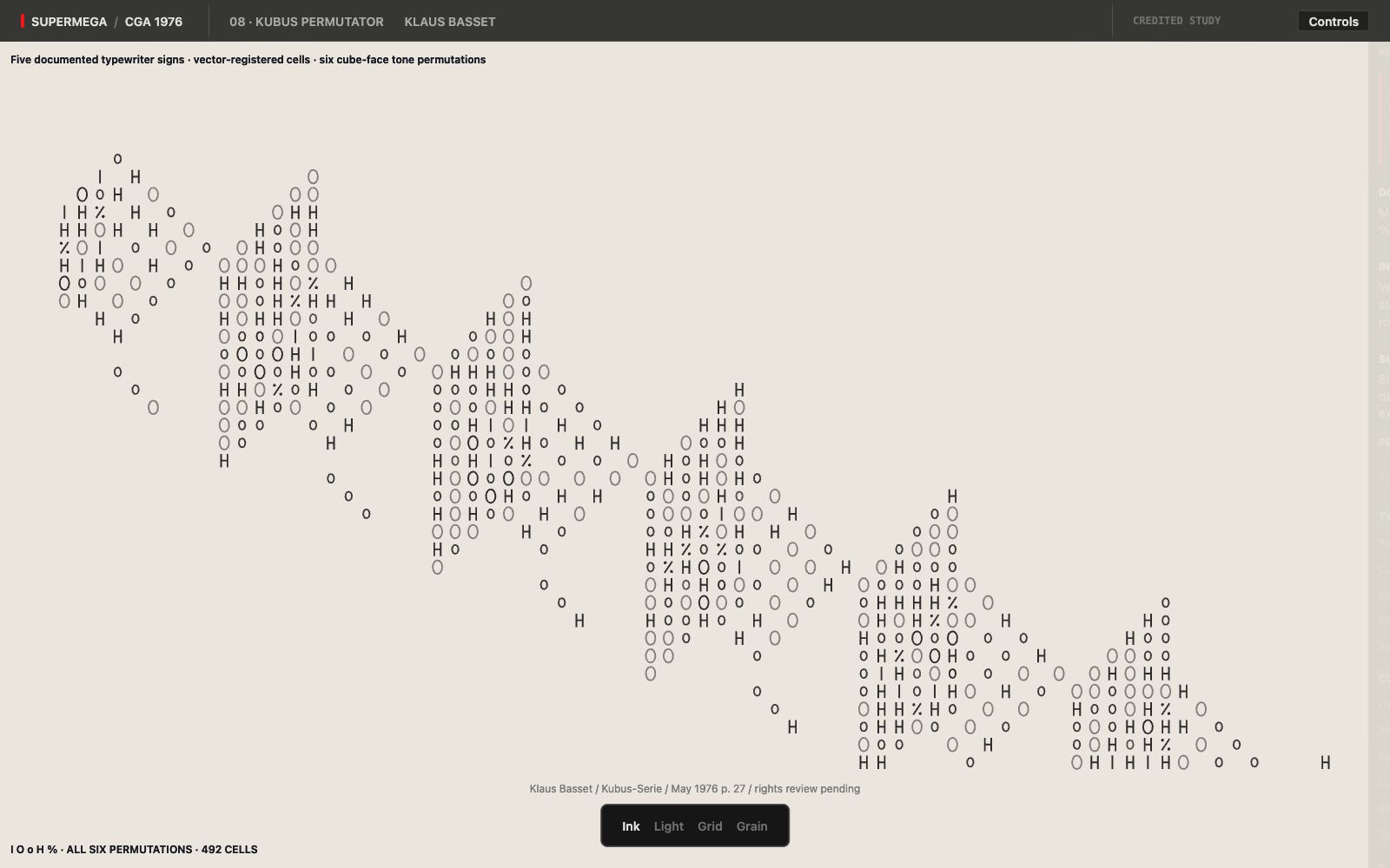 Generated overstruck Kubus composition